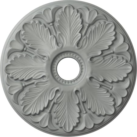 Ekena Millwork Milan Ceiling Medallion (Fits Canopies up to 4 5/8"), 24 1/2"OD x 3 1/2"ID x 1"P, Primed White CM24MI